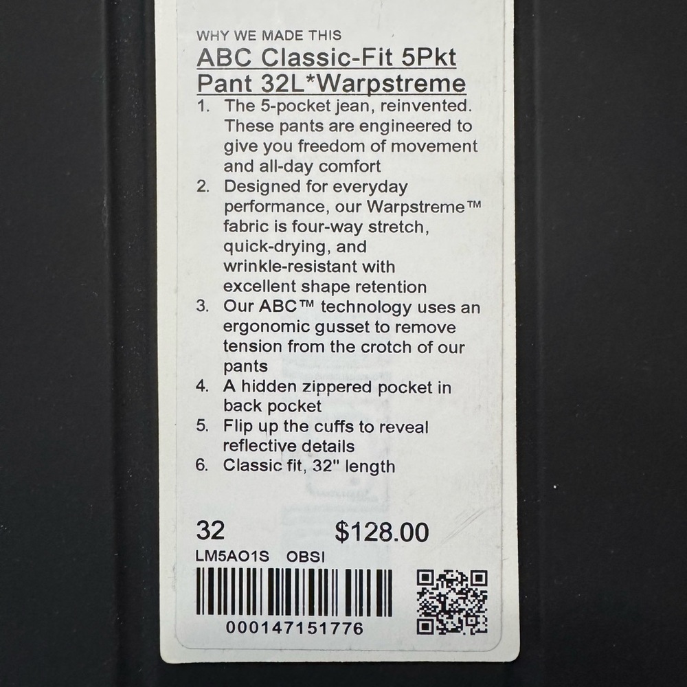 Lululemon Men's Dress Pant/ Trouser - Picture 4 of 4